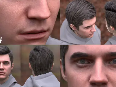 Man Sport Outfit - Modular - Rigged Low-poly 3D model