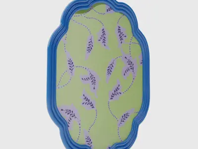 Clara Frame By Anthropologie in Blue 3D model