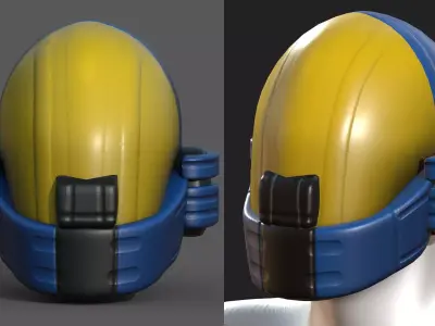 Helmet plastic mask protection pollution ball shaped Low-poly  Low-poly 3D model get
