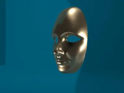 Woman face mask 3D print model