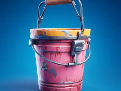 Stylized Buckets  3D model
