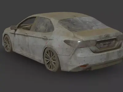 Abandoned Car - Toyota Camry Low-poly 3D model