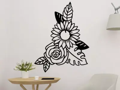 Flower 2D Wall Decoration  3D print model