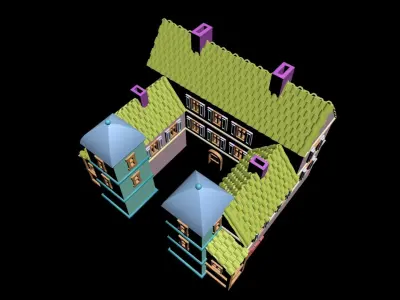 Medieval House 45 3D print model 3D model