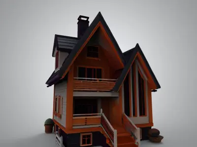 modern house 3D print model