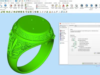 Medusa snake ring  gold  jewelry printable 3D model 3D print model