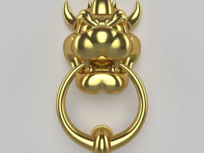 Bowserhead Doorknocker 3D print model