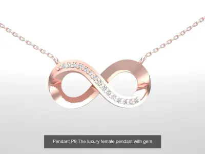 C6 The luxury female pendant 3D Model Pack