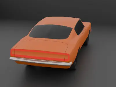 Low Poly Muscle Car 1 Free low-poly 3D model