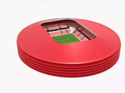 Football Stadium Low-poly 3D model 24