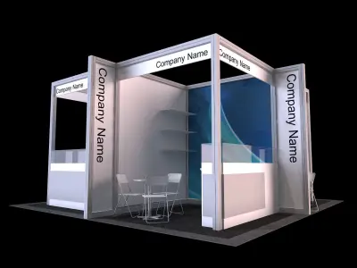 Maxima structure booth Low-poly 3D model
