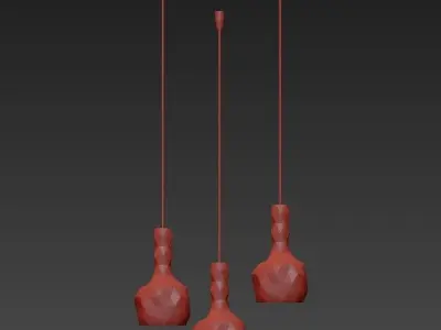 FACETURE polygonal pendant lamp 3D model