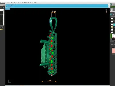 Luxury Pear Cut Diamond Halo Pendant 3D Model 3243 3D print model