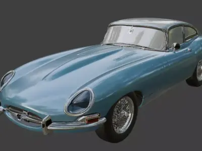 1961 Jaguar E-Type 3D Printable Model 3D print model
