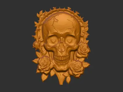skull cnc decor  3D print model