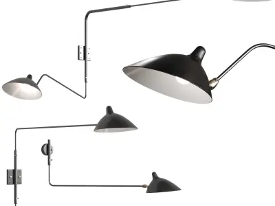 Serge Mouille wall lamp 3D model