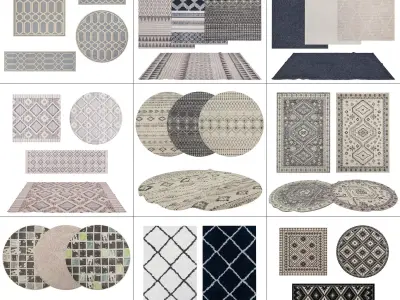 9 in 1 Rug Collection No 22 Low-poly 3D model