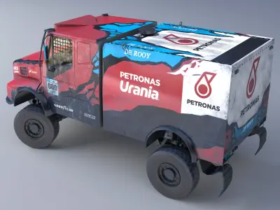 Sub era PBR game realistic used car truck model 4K mapping Low-poly 3D model