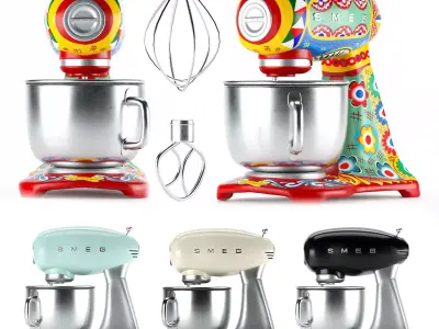 SMEG STAND MIXER SMF02 3D model