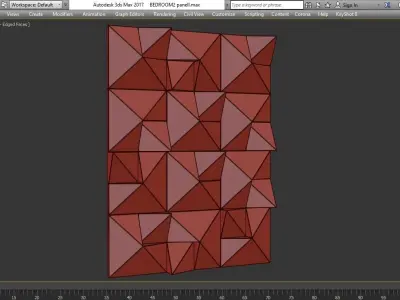 Benjamin Ple wall panel 3d model Low-poly 3D model