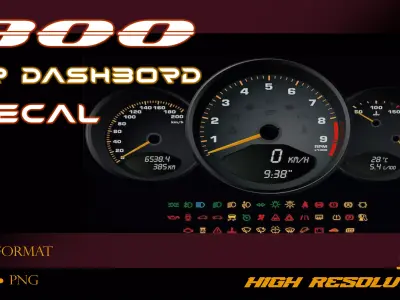 300 car dashbord decal Texture