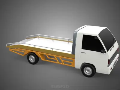 COLT L300 TOWING PICK UP TRUCK FLATBED TOWTRUCK PICKUP VEHICLE 3D model