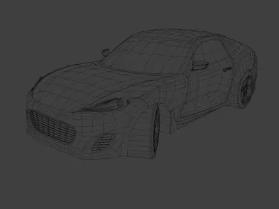 Game Ready Stylized Sports Car  Low-poly 3D model