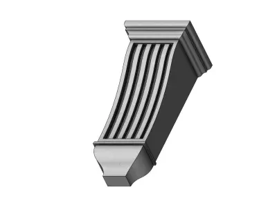 Reeded Renaissance Transitional Corbel and Bar Bracket 3D print model