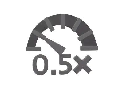 Speed 0 point 5 Symbol v1 002 Low-poly 3D model