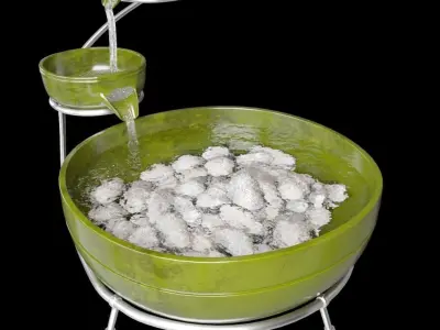 Model of decorative cascade waterfall 3D model