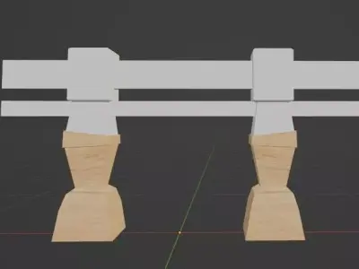 Two Tone Fence Free 3D model