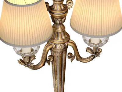 Bronze Antique Wall lamp Sconce Light in American Classic Style 3D model
