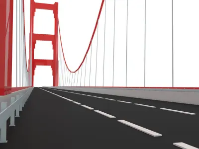 Bridge GG Stylized lowpoly Low-poly 3D model