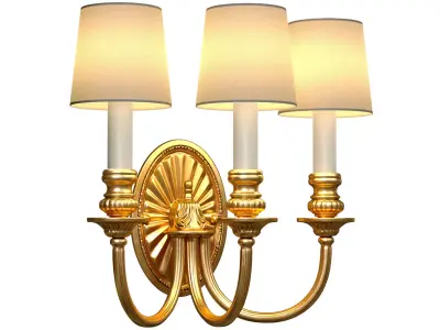 Gold sconce in a classic style MARINER wall lamp Light 3D model