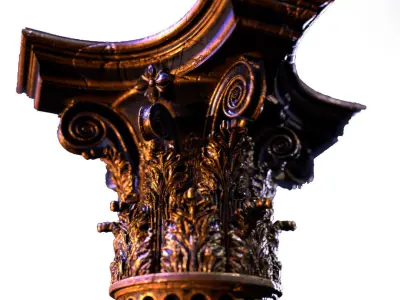 Greek Column Corinthian Style 3D model