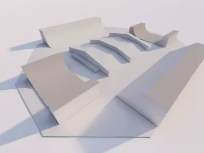 Skatepark-Skate Park PACK 3D model get