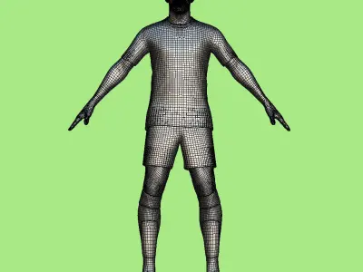 T-Pose Rigged Militao Real Madrid 23-24 3D model