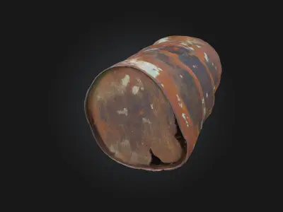 Rusty Barrel  Industrial Decay with Authentic Detail 3D model