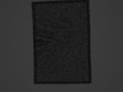 Floral Blue Rug 3D model
