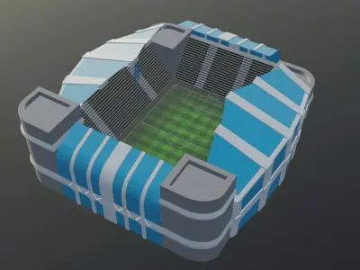 Football Stadium - Olympique Marseille Low-poly 3D model