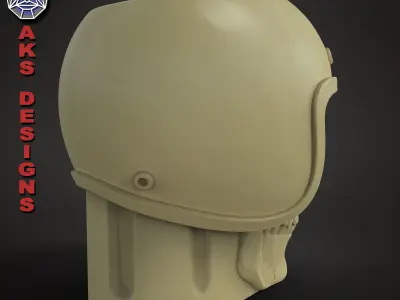 Biker skull 2 Pen holder 3D print model
