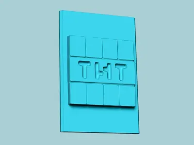 Stamp 90 Minecraft TNT - Fondant Decoration Maker Toy 3D print model