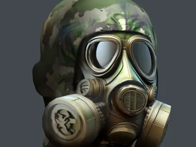 Helmet 3d model military combat Military Low-poly Low-poly 3D model 76