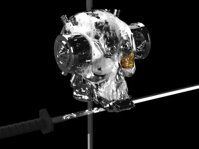 Skull and Sword 3D model