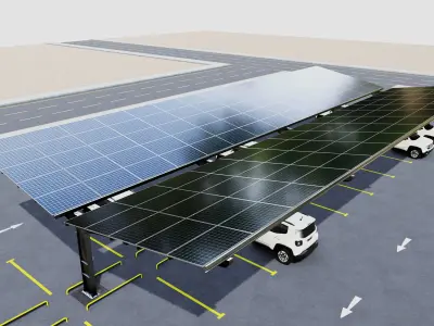 Y TypeSolar Carport Type 3D model