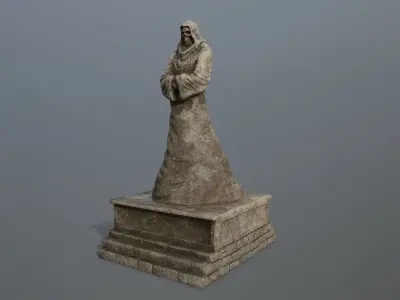 old statue 2 Low-poly 3D model