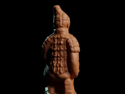 chinese kneeling terracotta warrior figurine  3D print model