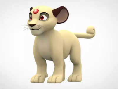 Persian Cub Low-poly 3D model