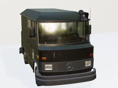 Lowpoly Mercedes 508 Truck Low-poly 3D model