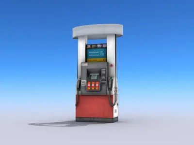 Gas Pump Low-poly 3D model